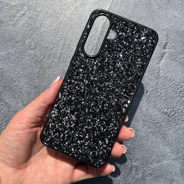 Сверкающий чехол с пайетками для Samsung Galaxy A56 черный