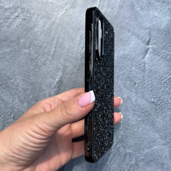 Сверкающий чехол с пайетками для Samsung Galaxy A56 черный