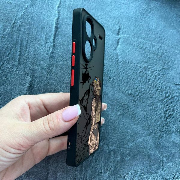 Чохол для Xiaomi Redmi Note 13 Pro Plus з захистом камери військова дівчина
