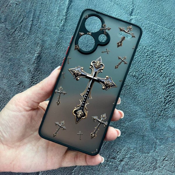 Чохол для Xiaomi Redmi Note 13 Pro Plus з захистом камери з хрестом