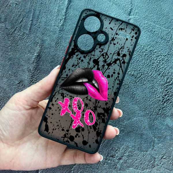 Чохол для Xiaomi Redmi Note 13 Pro Plus з захистом камери губи xoxo