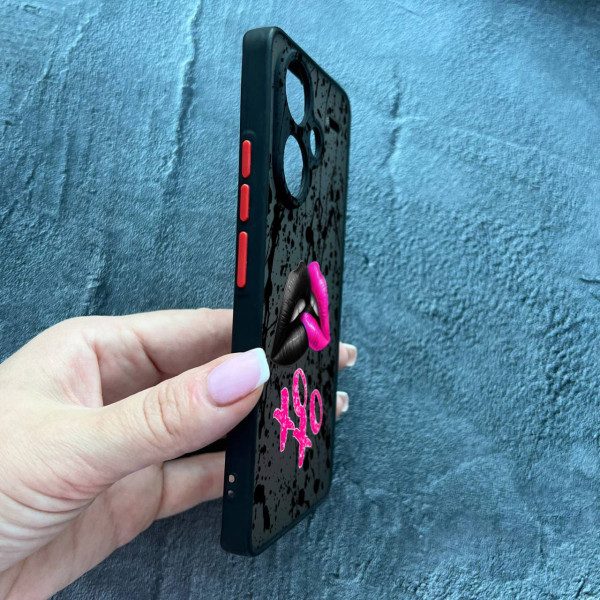Чохол для Xiaomi Redmi Note 13 Pro Plus з захистом камери губи xoxo