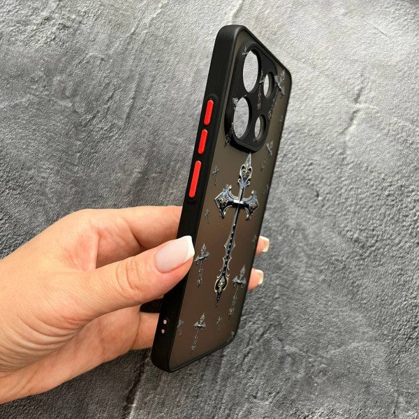 Чохол для Xiaomi Redmi Note 13 4G з захистом камери з хрестом