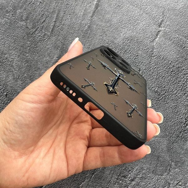 Чехол для Xiaomi Redmi Note 13 4G с защитой камеры с крестом
