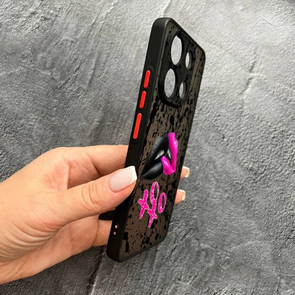 Чехол для Xiaomi Redmi Note 13 Pro 4G / Poco M6 Pro 4G / Xiaomi Redmi Note 14S с защитой камеры губы xoxo