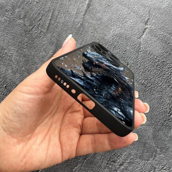 Чехол для Xiaomi Redmi Note 13 Pro 4G / Poco M6 Pro 4G / Xiaomi Redmi Note 14S с защитой камеры дракон