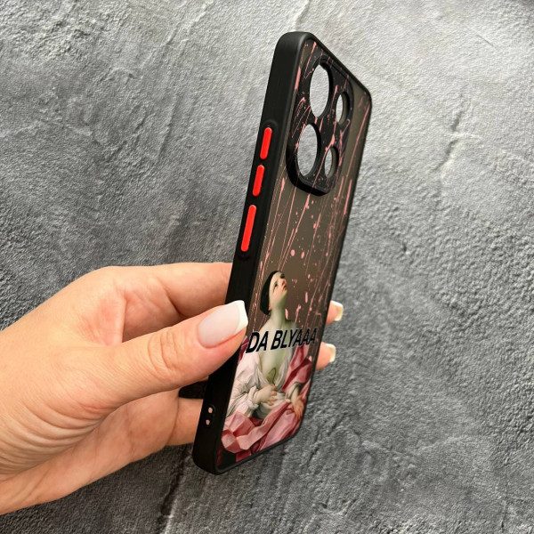 Чехол для Xiaomi Redmi Note 13 Pro 4G / Poco M6 Pro 4G / Xiaomi Redmi Note 14S с защитой камеры кастомный с юмором