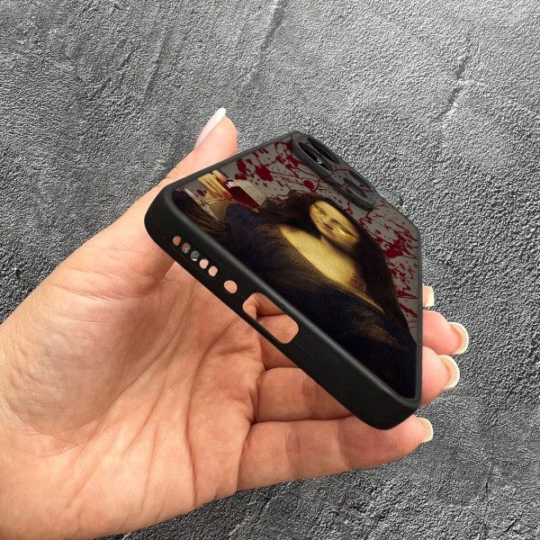Чехол для Xiaomi Redmi Note 13 Pro 4G / Poco M6 Pro 4G / Xiaomi Redmi Note 14S с защитой камеры Мона Лиза с вином