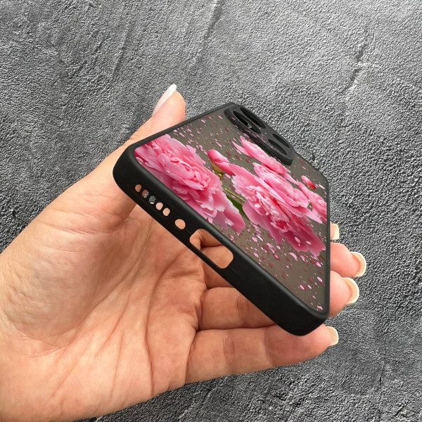 Чехол для Xiaomi Redmi Note 13 Pro 4G / Poco M6 Pro 4G / Xiaomi Redmi Note 14S с защитой камеры пионы весенние