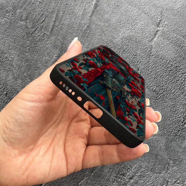 Чехол для Xiaomi Redmi Note 13 Pro 4G / Poco M6 Pro 4G / Xiaomi Redmi Note 14S с защитой камеры рыцарь в розах