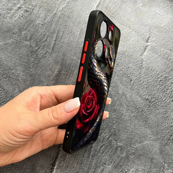 Чохол для Xiaomi Redmi Note 13 Pro 4G / Poco M6 Pro 4G / Xiaomi Redmi Note 14S з захистом камери елегантна змія