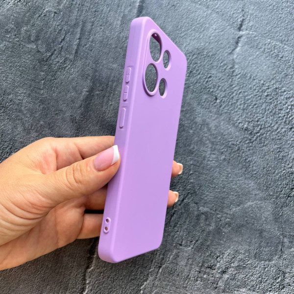 Чехол для Xiaomi Redmi Note 13 4G с защитой камеры софт-тач лавандовый