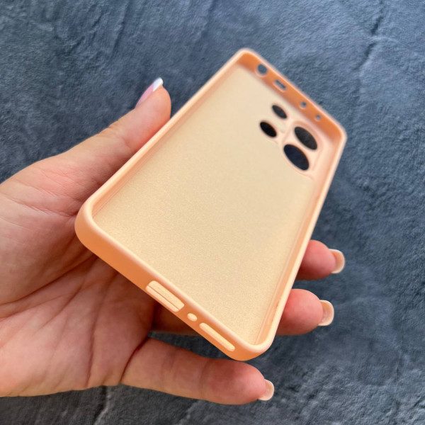 Чохол для Xiaomi Redmi Note 13 4G з захистом камери софт-тач персиковий