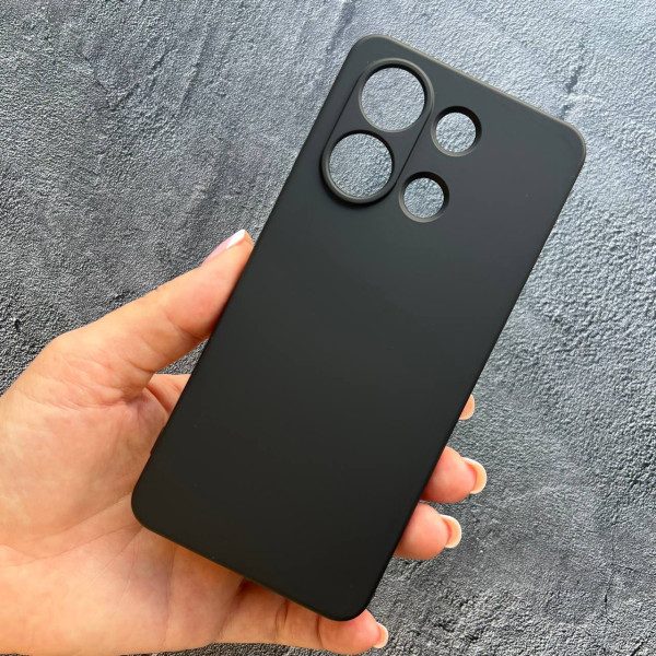 Чохол для Xiaomi Redmi Note 13 4G з захистом камери софт-тач чорний