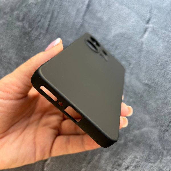 Чехол для Xiaomi Redmi Note 13 4G с защитой камеры софт-тач черный