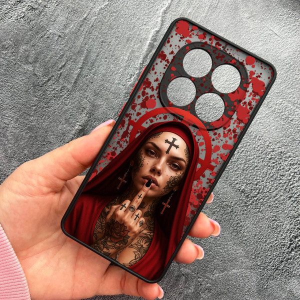 Чехол для Xiaomi Redmi Note 14 Pro Plus с защитой камеры Монашка бунтарка