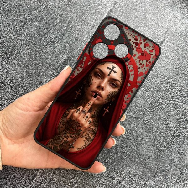 Чохол для Xiaomi Redmi 13 4G / Poco M6 4G з захистом камери Монашка бунтарка