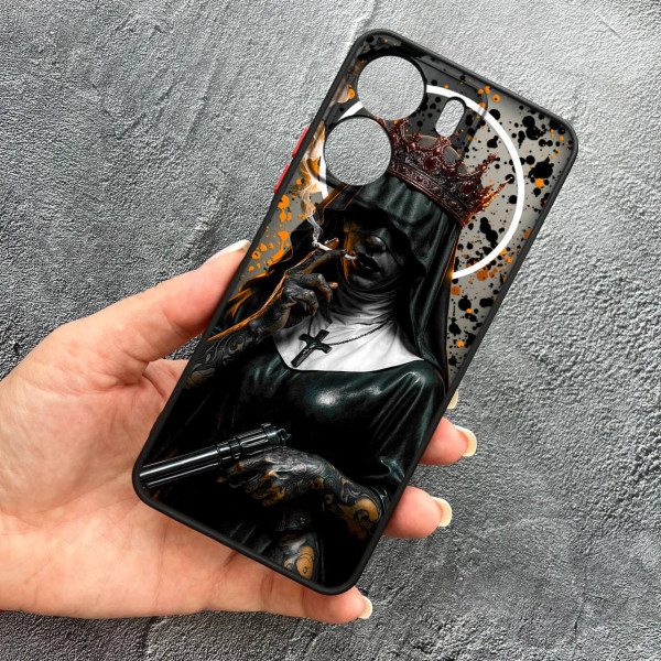 Чехол для Xiaomi Redmi 13C 4G с защитой камеры Черная королева