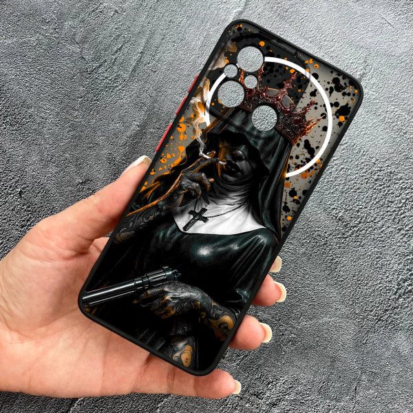 Чехол для Xiaomi Redmi 12C с защитой камеры Черная королева