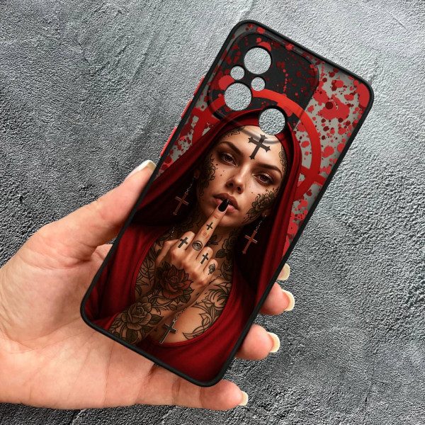 Чехол для Xiaomi Redmi 12C с защитой камеры Монашка бунтарка
