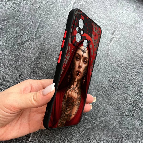 Чехол для Xiaomi Redmi 12C с защитой камеры Монашка бунтарка