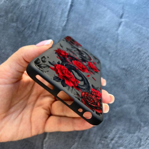 Чехол для Motorola G32 со змеей в цветах