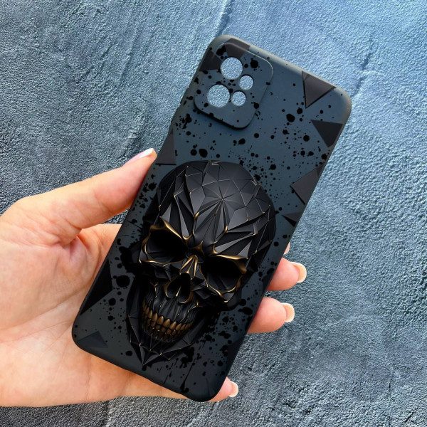 Чехол для Motorola G32 с черепом в кубе
