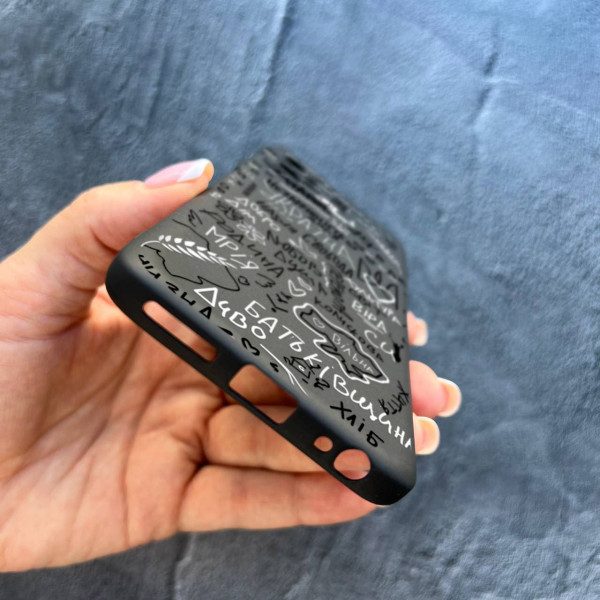 Чехол для Motorola G32 патриотический слова черно-белые