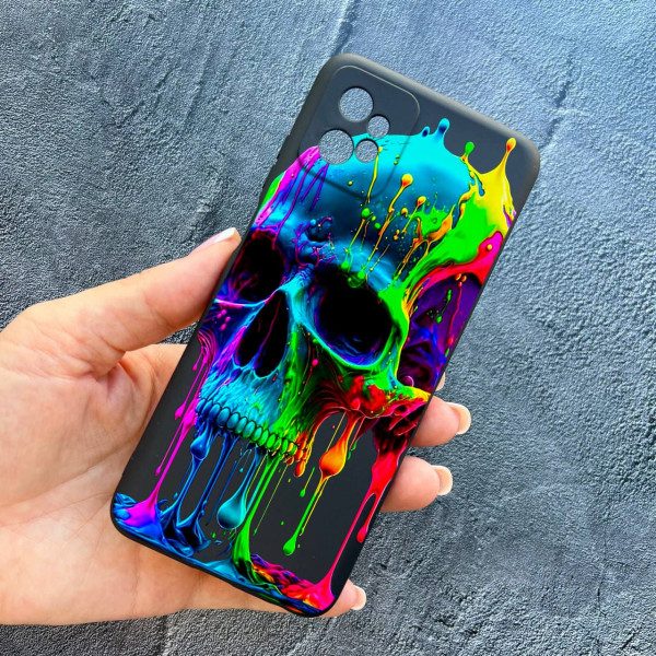 Чохол для Motorola G32 з захистом камери череп кольоровий