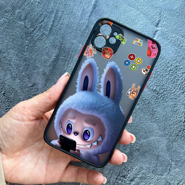 Чохол для iPhone 11 з захистом камери дитячий з лабубою