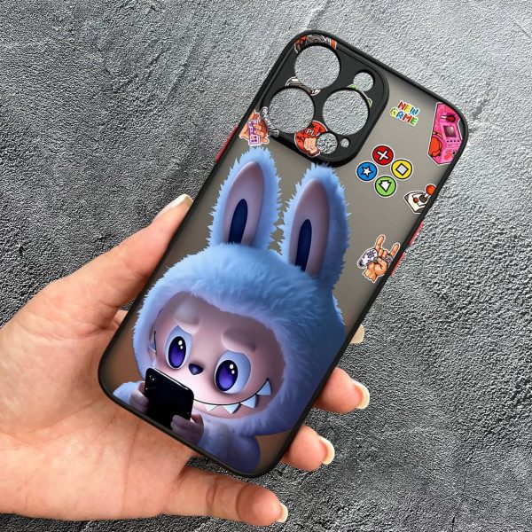 Чохол для iPhone 16 Pro Max з захистом камери дитячий з лабубою