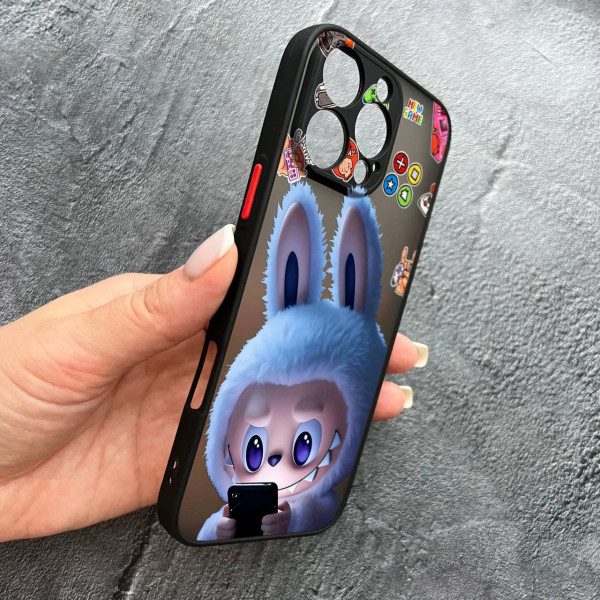 Чохол для iPhone 16 Pro Max з захистом камери дитячий з лабубою