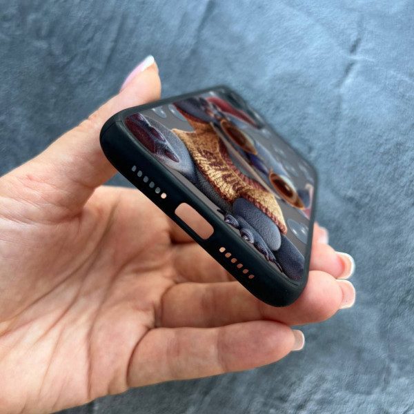 Чехол для iPhone 12 с защитой детский камеры со стильным стичем