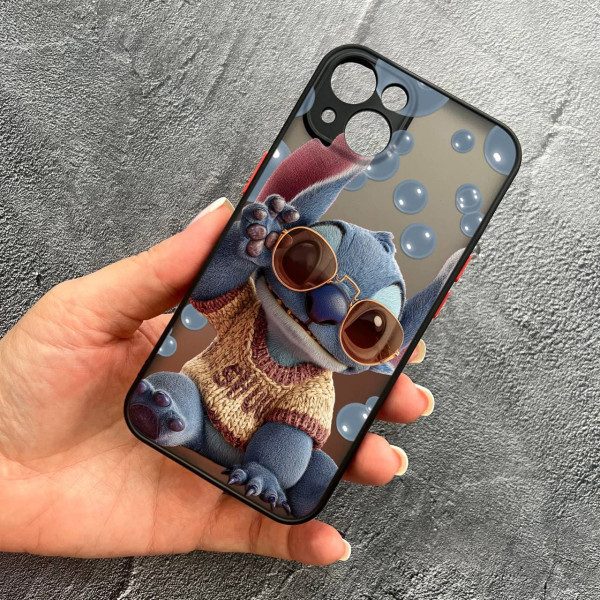 Чехол для iPhone 14 Plus с защитой детский камеры со стильным стичем