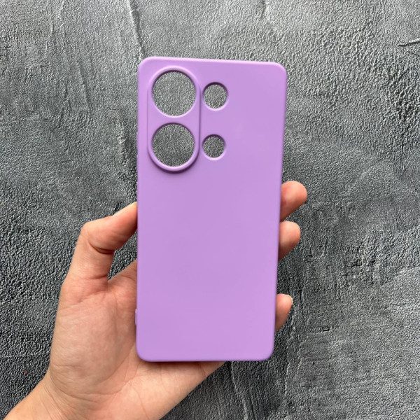 Чехол для Xiaomi Redmi Note 13 Pro 4G / Poco M6 Pro 4G / Xiaomi Redmi Note 14S с защитой камеры софт-тач лавандовый