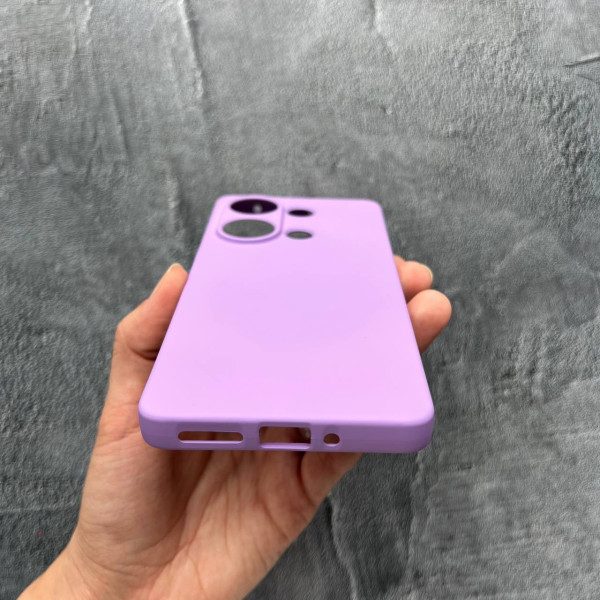 Чехол для Xiaomi Redmi Note 13 Pro 4G / Poco M6 Pro 4G / Xiaomi Redmi Note 14S с защитой камеры софт-тач лавандовый