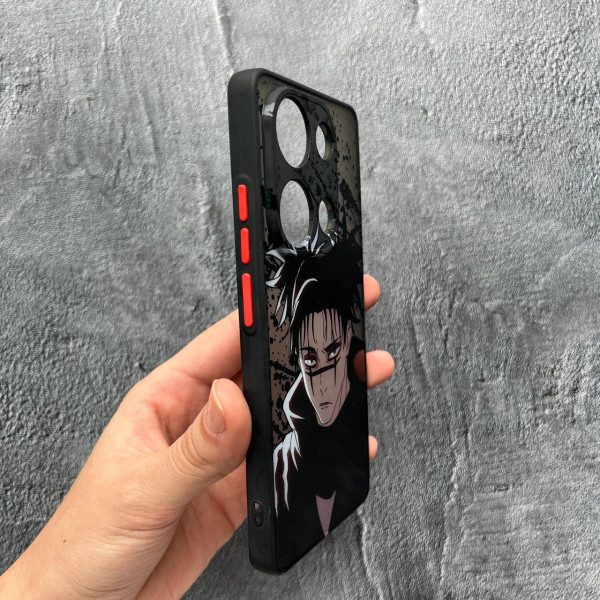 Чехол для Xiaomi Redmi Note 13 Pro 4G/Poco M6 Pro 4G/Xiaomi Redmi Note 14S с защитой камеры аниме с каплями и лаком