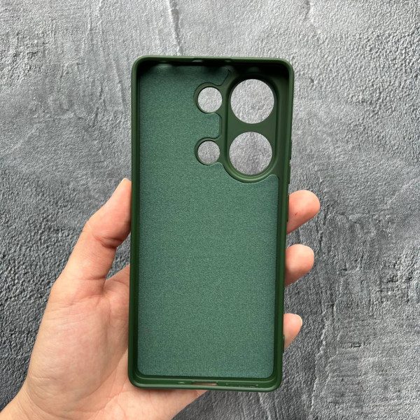 Чохол для Xiaomi Redmi Note 13 Pro 4G / Poco M6 Pro 4G / Xiaomi Redmi Note 14S із захистом камери софт-тач зелений