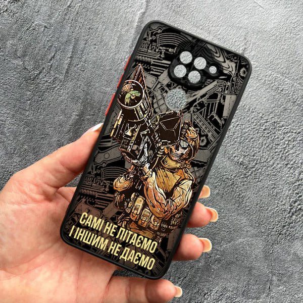 Чехол для Xiaomi Redmi Note 9 / Redmi 10X с защитой камеры Военный Стингер