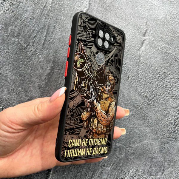 Чехол для Xiaomi Redmi Note 9 / Redmi 10X с защитой камеры Военный Стингер