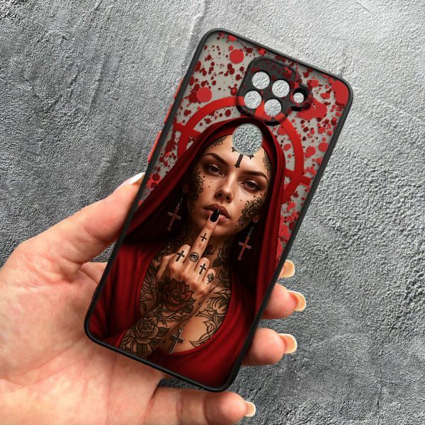 Чехол для Xiaomi Redmi Note 9 / Redmi 10X с защитой камеры Монашка бунтарка