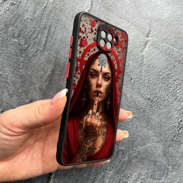 Чехол для Xiaomi Redmi Note 9 / Redmi 10X с защитой камеры Монашка бунтарка