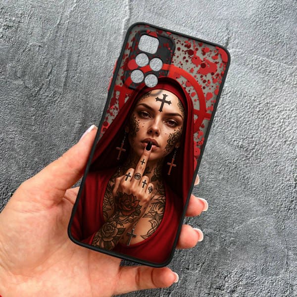 Чехол для Xiaomi Redmi Note 11 Pro Plus 5G с защитой камеры Монашка бунтарка