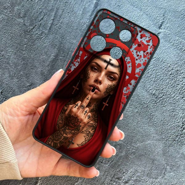 Чохол для Xiaomi Redmi Note 13 Pro 5G / Xiaomi Poco X6 5G з захистом камери Монашка бунтарка
