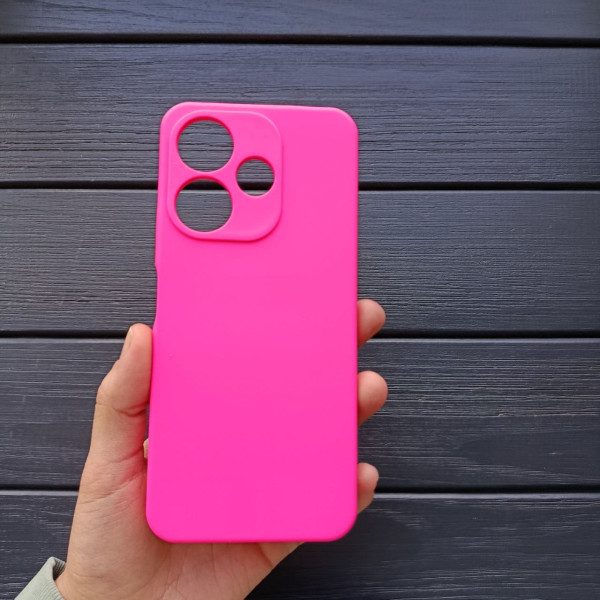 Чехол для Xiaomi Redmi 13 4G / Poco M6 4G с защитой камеры софт-тач барби