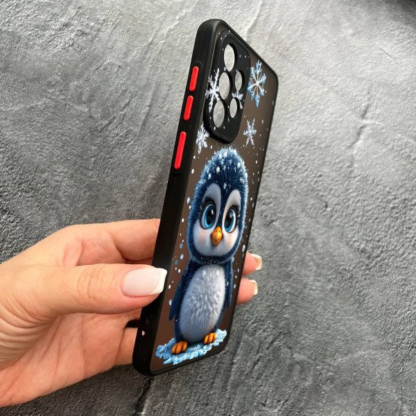 Чехол для Samsung Galaxy A13 4G с защитой камеры милый пингвин