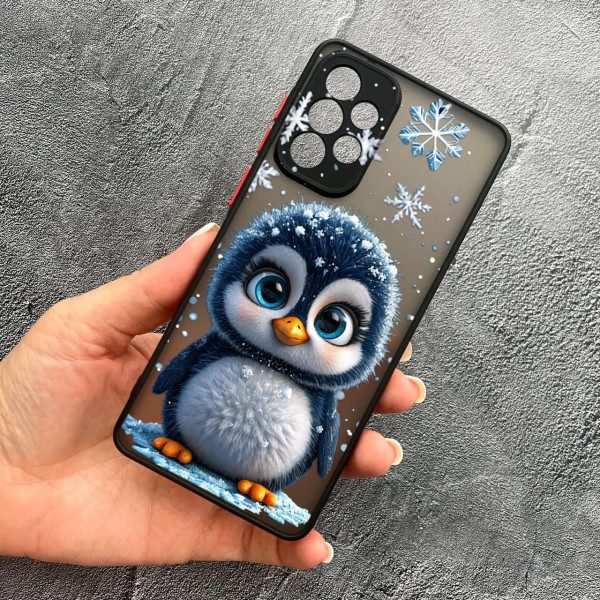 Чехол для Samsung Galaxy A52 4G / A52 5G с защитой камеры милый пингвин