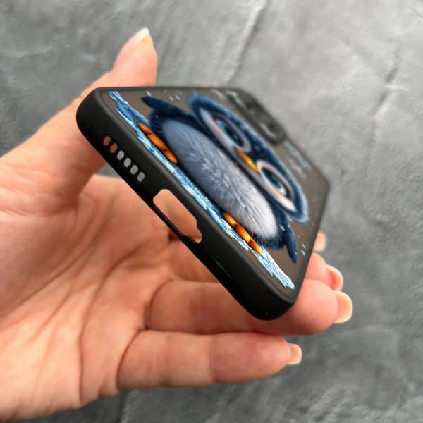 Чехол для Xiaomi 11T / 11T Pro с защитой камеры новогодний милый пингвин