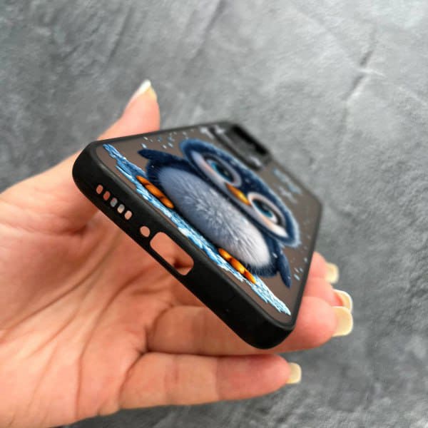Чехол для Xiaomi 12T / Xiaomi 12T Pro с защитой камеры новогодний милый пингвин