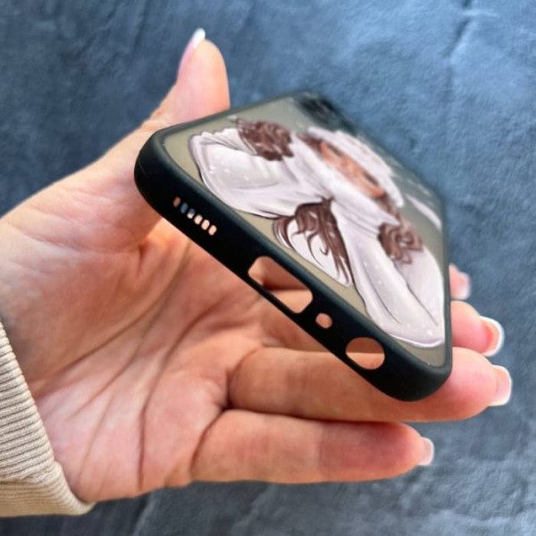 Чехол для Samsung Galaxy A25 с защитой камеры новогодний зимнее дыхание